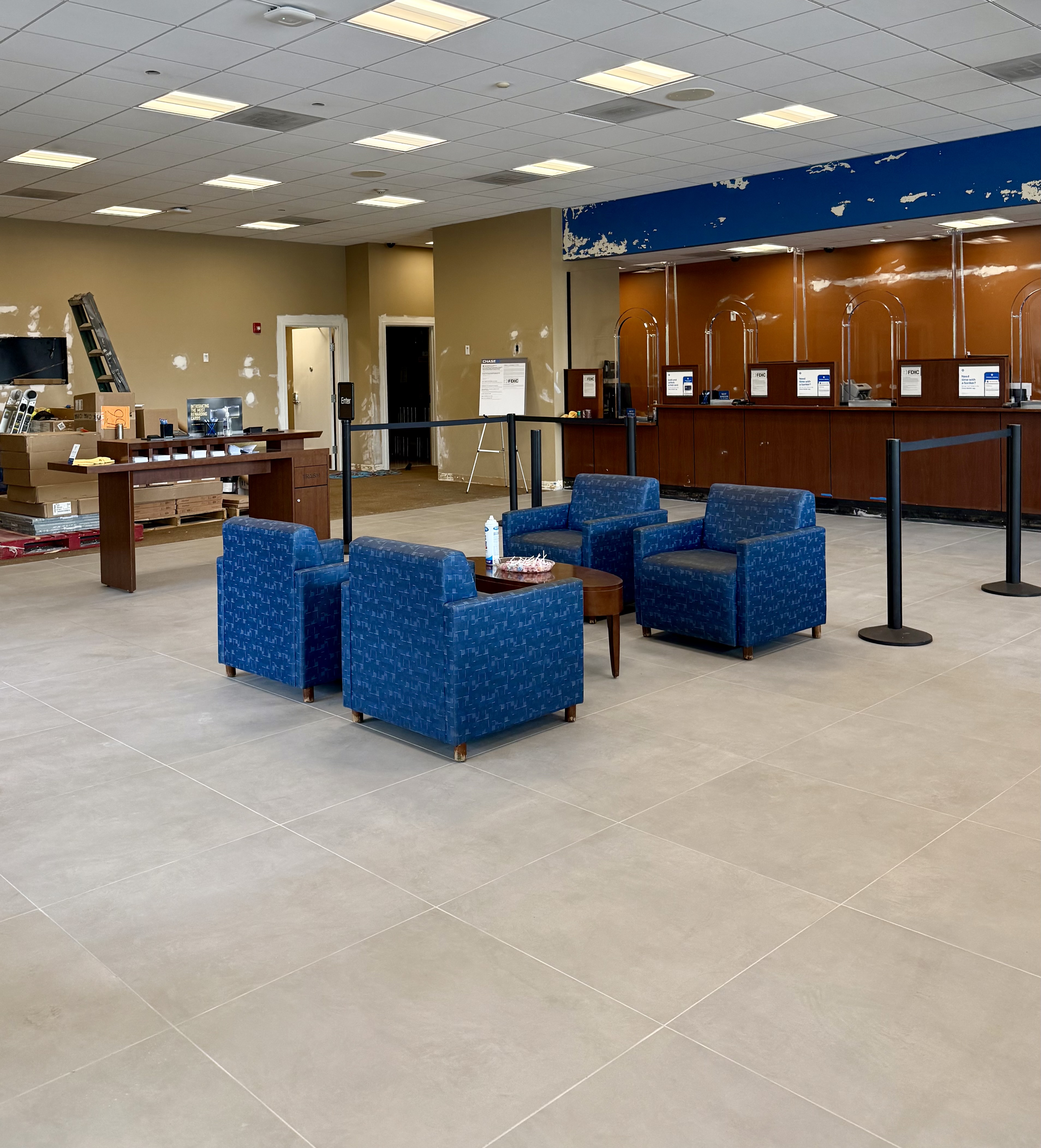 Floor tile installation